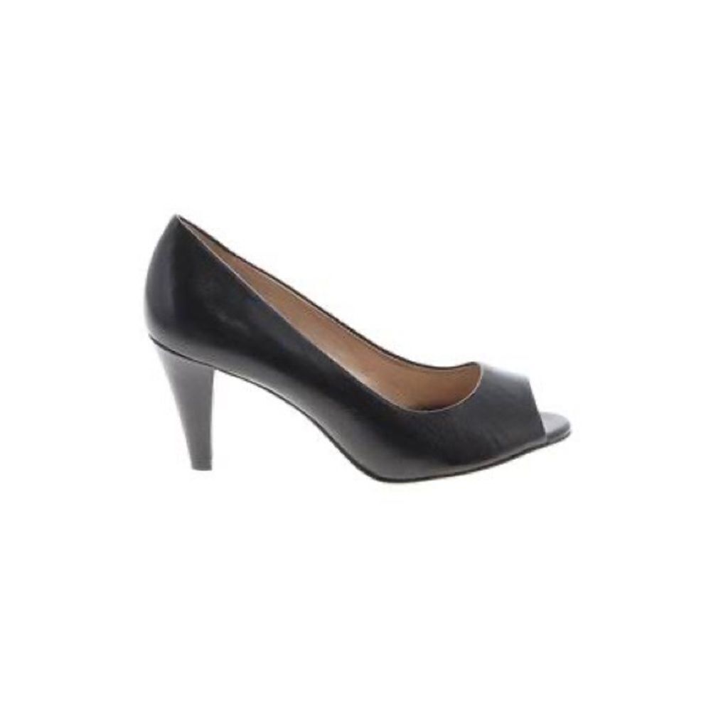 Elegant Black Peep-Toe Heels